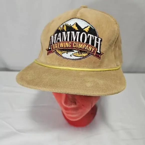 Mammoth Brewing Company Corduroy Snapback Hat Cap Mammoth Mountain Brown OSFM - Picture 1 of 10